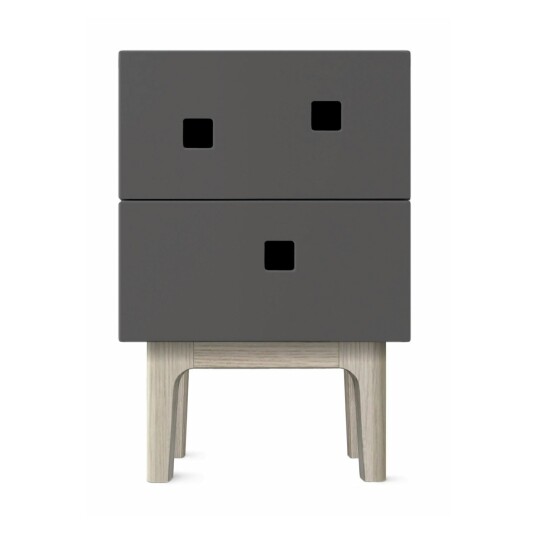 Zweed Peep S1 Bed table Slate Gray / white oak