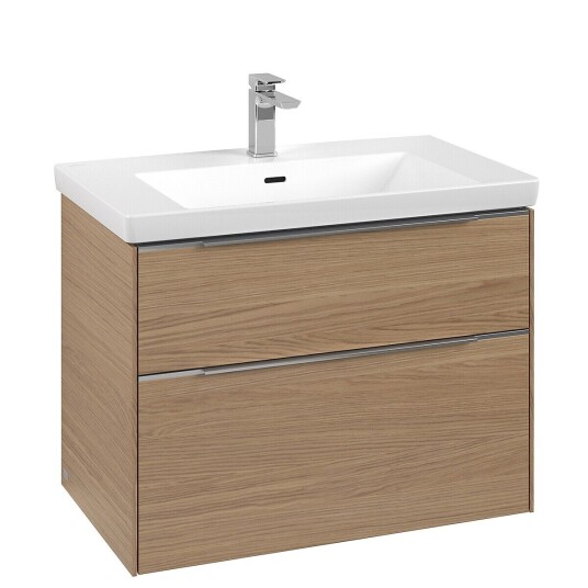 Villeroy & Boch  Subway 3.0 Servantskap m/2 skuffer 772x576x478 mm Nordisk Eik