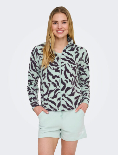 Only Play Onpino Hn Fz Ls Fleece Aop Jck   Multi/patterned   S