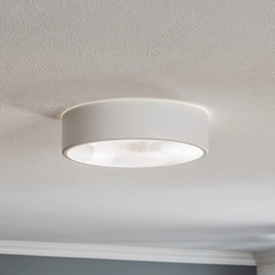 TEMAR LIGHTING Taklampe Cleo 300 IP54 Ø 30 cm hvit