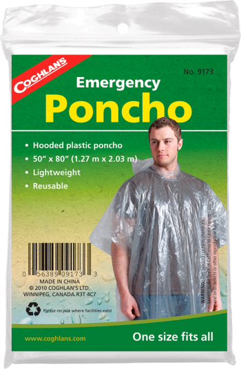 Coghlan's Emergency Poncho Clear Clear