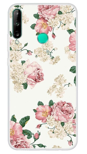 INCOVER Huawei P40 Lite E Fleksibelt Plastikkdeksel - Blomster