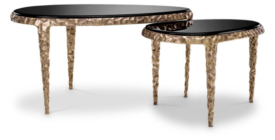 Eichholtz Livana sidebord antikk messing 2-sett