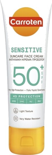 Carroten Sensicare 50 ml Ansiktskrem med SPF 50 - Vannfast og Uparfymert