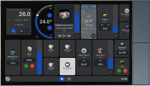 Shelly Wall Display XL Smart Kontrollpanel Grå