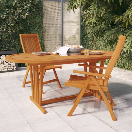 vidaXL Hagebord 200x100x75 cm heltre eukalyptus