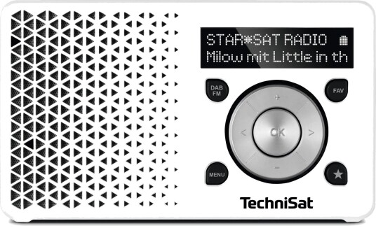 TechniSat Digitradio 1 Bærbar DAB+/FM-radio Hvit/Sølv