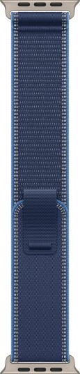 Apple 49/46 mm Blue/Bright Blue Trail Loop – S/M Natural Titanium Finish Apple 49/46 mm Blue/Bright Blue Trail Loop – S/M Natural Titanium Finish