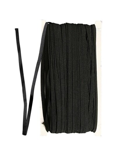 Creativ Company Elastic Thickness 6mm Black 50m