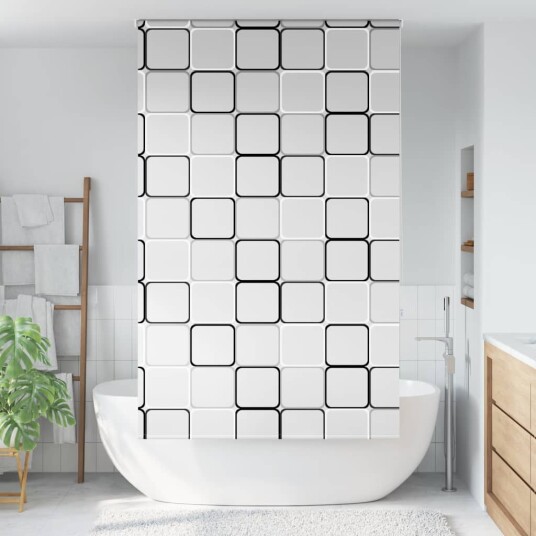 Dusjrullgardin 130x240 cm Stoff Bredde 126 cm Dusjrullgardin 130x240 cm Stoff Bredde 126 cm