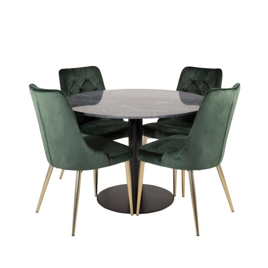 Venture Home Spisegruppe Venture Home Estelle Rundt med 4 Vera Stoler GR19232