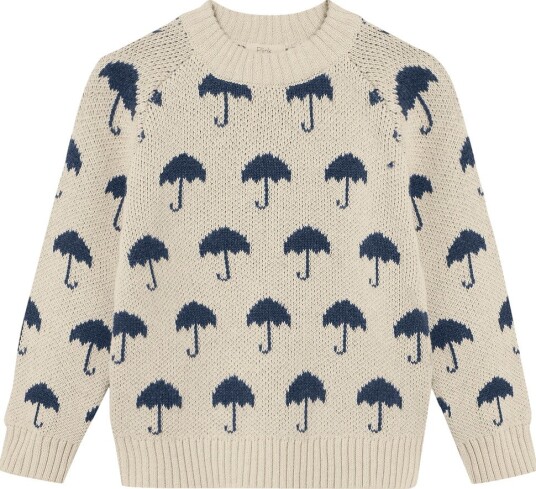 Fliink Genser   Janie   Bomull/Ull   Sandshell/Insignia Blue   Fliink   1 1½ år (80 86)   Genser Beige Marineblå
