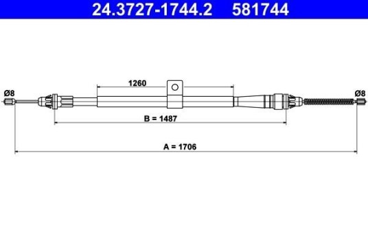 Bremsewire ATE 24.3727 1744.2 Bremsewire ATE 24.3727 1744.2
