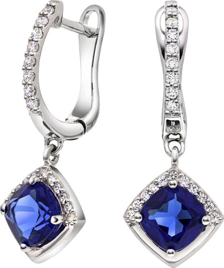 Pan Jewelry, Øreringer i 925 sølv med blå zirkonia Pan Jewelry, Øreringer i 925 sølv med blå zirkonia