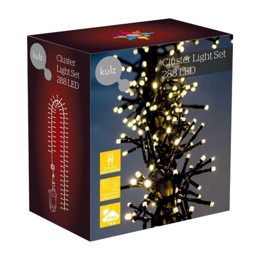 KULZ KULEDCL288WW2 CLUSTER LYS 288 LED 3,7M VARM HVIT KULEDCL288WW2