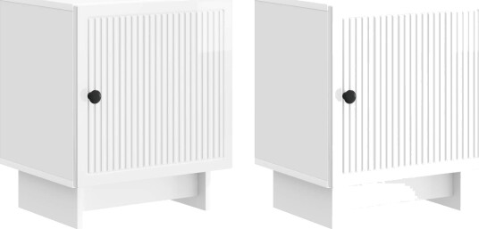  Nattbordskap 2 pcs Høgglans hvit 43 x 34,5 x 50 cm