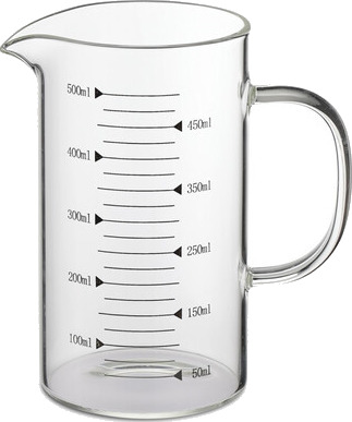 Målebeger i glass, 500 ml. fra Weis