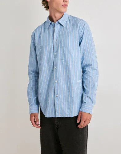 Samsøe Samsøe Saliam Nj Shirt 16190 Enkeltfargede skjorter Blå