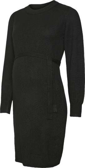 Mamalicious Mlnewanne L/S Abk Knit Dress A. Noos Black XXL