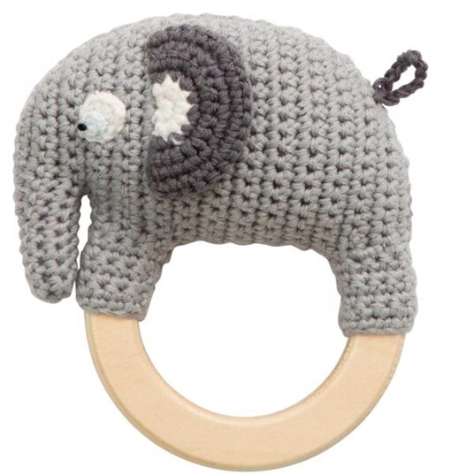 Sebra Knitted Rattle Fanto The Elefant Classic Grey Sebra Knitted Rattle Fanto The Elefant Classic Grey