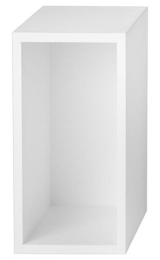 Muuto Stacked 2.0 hyller med ryggskive, small hvit Muuto Stacked 2.0 hyller med ryggskive, small hvit