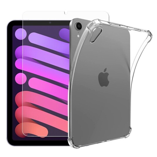 INCOVER iPad Mini (2021) Fleksibel TPU-plast med Skjermbeskytter - Gjennomsiktig INCOVER iPad Mini (2021) Fleksibel TPU-plast med Skjermbeskytter - Gjennomsiktig