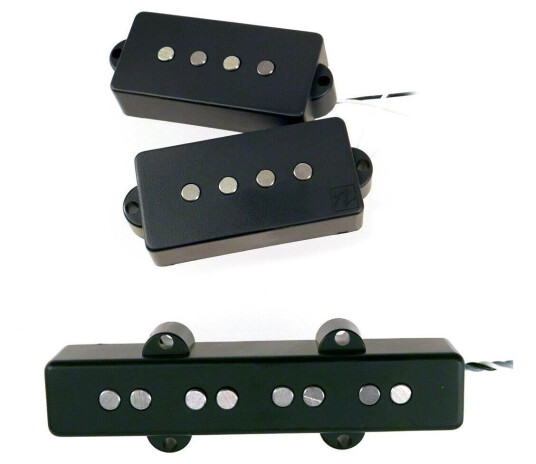 Nordstrand Bass Pickup Set - Np4/nj4sv Hum Cancelling, Bridge / 4string Svart