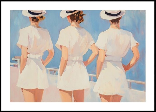 Retro Three Sailors Plakat Plakat / 40x50cm