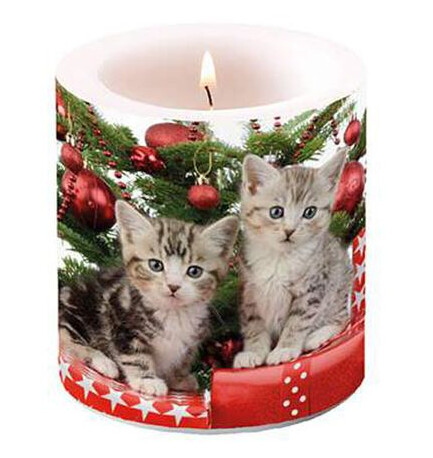 Dekor kubbelys Christmas Kitten fra Ambiente