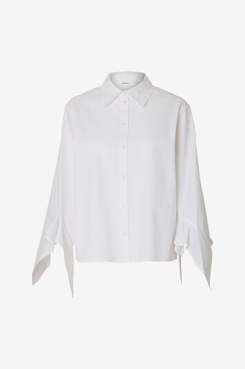 Selected Women Skjorte SlfDelia Relaxed Flounce Hvit Selected Women Skjorte SlfDelia Relaxed Flounce Hvit