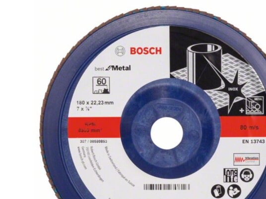 Bosch Tilbehør 2608607343 X571 Lamellskive Diameter 180 Mm Boring Ø 22,33 Mm Stål 1 Stk 2608607343 Bosch Tilbehør 2608607343 X571 Lamellskive Diameter 180 Mm Boring Ø 22,33 Mm Stål 1 Stk 2608607343