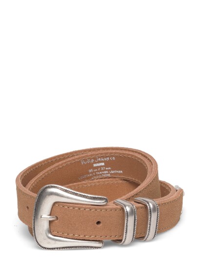 Nudie Jeans Western Suede Silver Belt Tobaccco   Brown   85