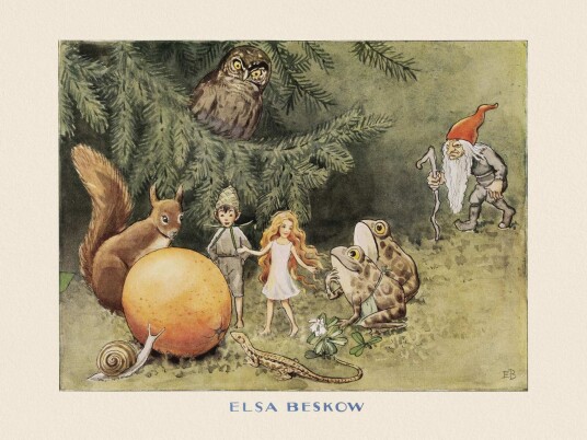 Plakat   Elsa Beskow Skogscene