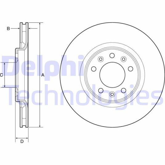 Bremseskive DELPHI BG4806C