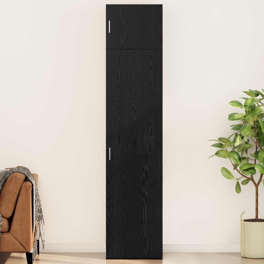 Oppbevaringsskap Svart eik 50 x 41 x 225 cm Konstruert tre Oppbevaringsskap Svart eik 50 x 41 x 225 cm Konstruert tre
