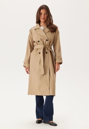 VILA Viaddison L/S LONG TRENCHCOAT Savannah Tan 36 VILA Viaddison L/S LONG TRENCHCOAT Savannah Tan 36