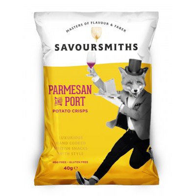 Savoursmiths chips   parmesan och portvin 40 g