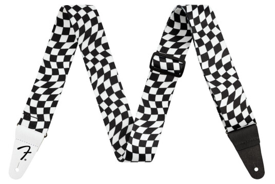 Fender Wavy Checkerboard Polyester Strap Black/white