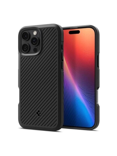 Spigen Core Armor Baksidedeksel Matt Svart for iPhone 16 Pro