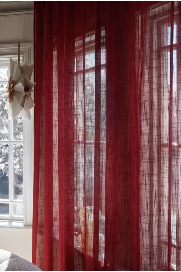 Jotex Gardin 1lengde Ekstra Bred mørkerød MELISSA 216041803220