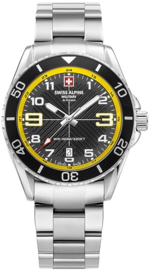 Swiss Alpine Military Herreklokke 7029.1138 Raptor Sort/Stål Ø42 mm Swiss Alpine Military Herreklokke 7029.1138 Raptor Sort/Stål Ø42 mm
