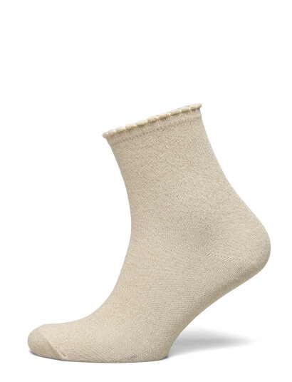 Pieces Pcsebby Glitter Long Socks Noos Bc   Beige   ONE SIZE