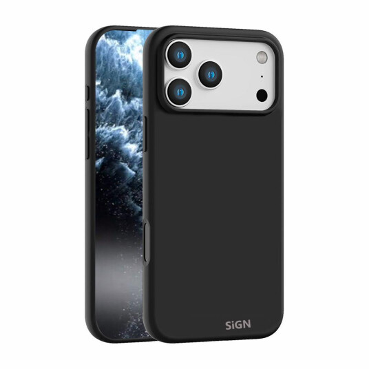 SiGN Liquid Silikon deksel for iPhone 17 Pro Svart