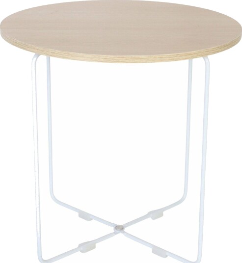 Skandinavisk sidebord – lyst tre og hvit ramme