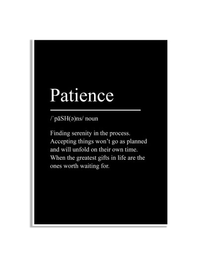 Plakat – Patience / noun