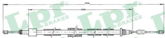 Tautrekk håndbremse LPR C0615B Tautrekk håndbremse LPR C0615B