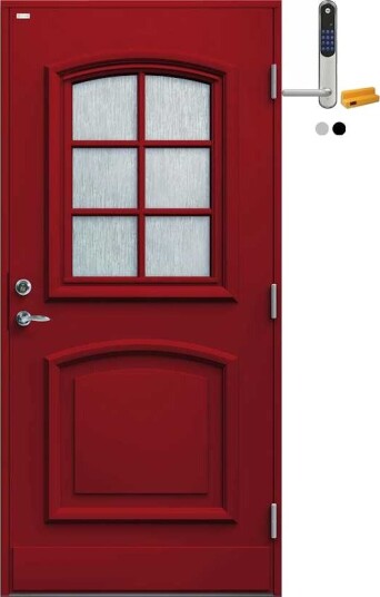 Ytterdør Diplomat Anita Cotswold Glass med Yale Doorman Classic Home