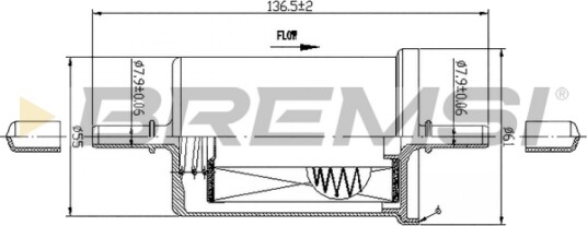 Drivstoffilter BREMSI FE0061