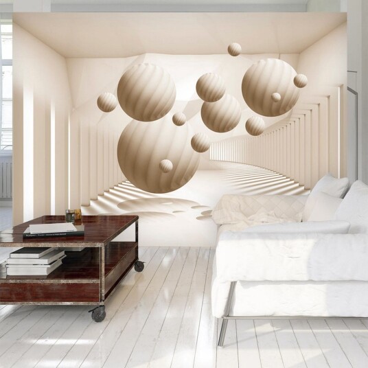 Fototapet Beige Balls 200x140 - Artgeist sp. z o. o.