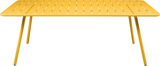 Fermob Luxembourg Table 207 X 100 Honey Utendørs Spisebord Frédéric Sofia Gul Metall